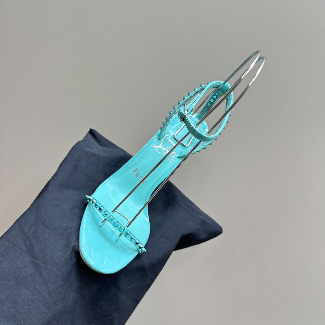 Christian Louboutin-Classic Willow Nail Green Peugeot High Heels