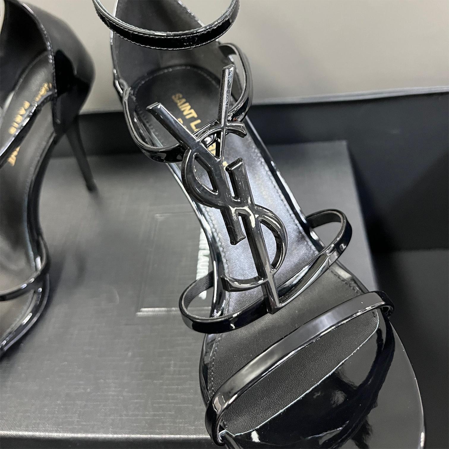 YSL-Imported calf patent leather