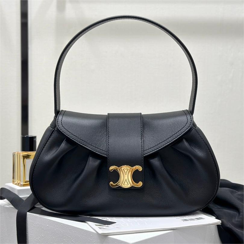 Celine-POLLY Medium Soft Cow Leather Handbag