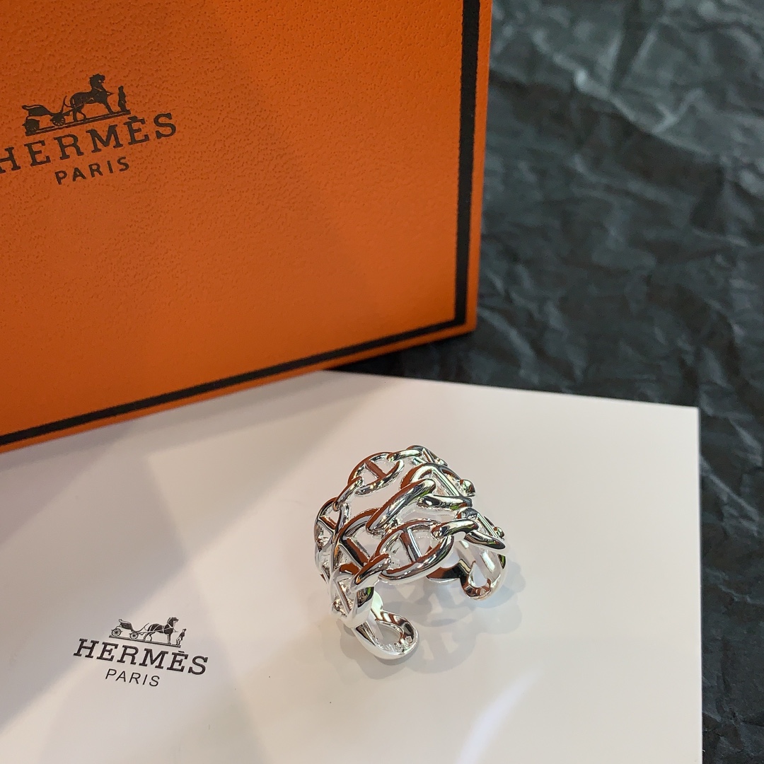 Hermes-Pig Nose Wide Open Ring