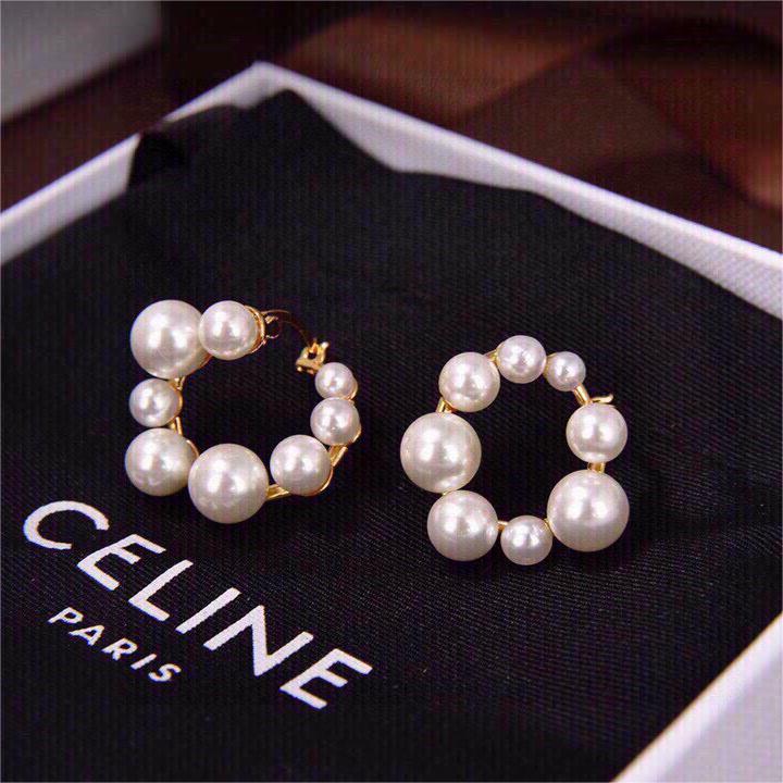 Celine-pearl earrings