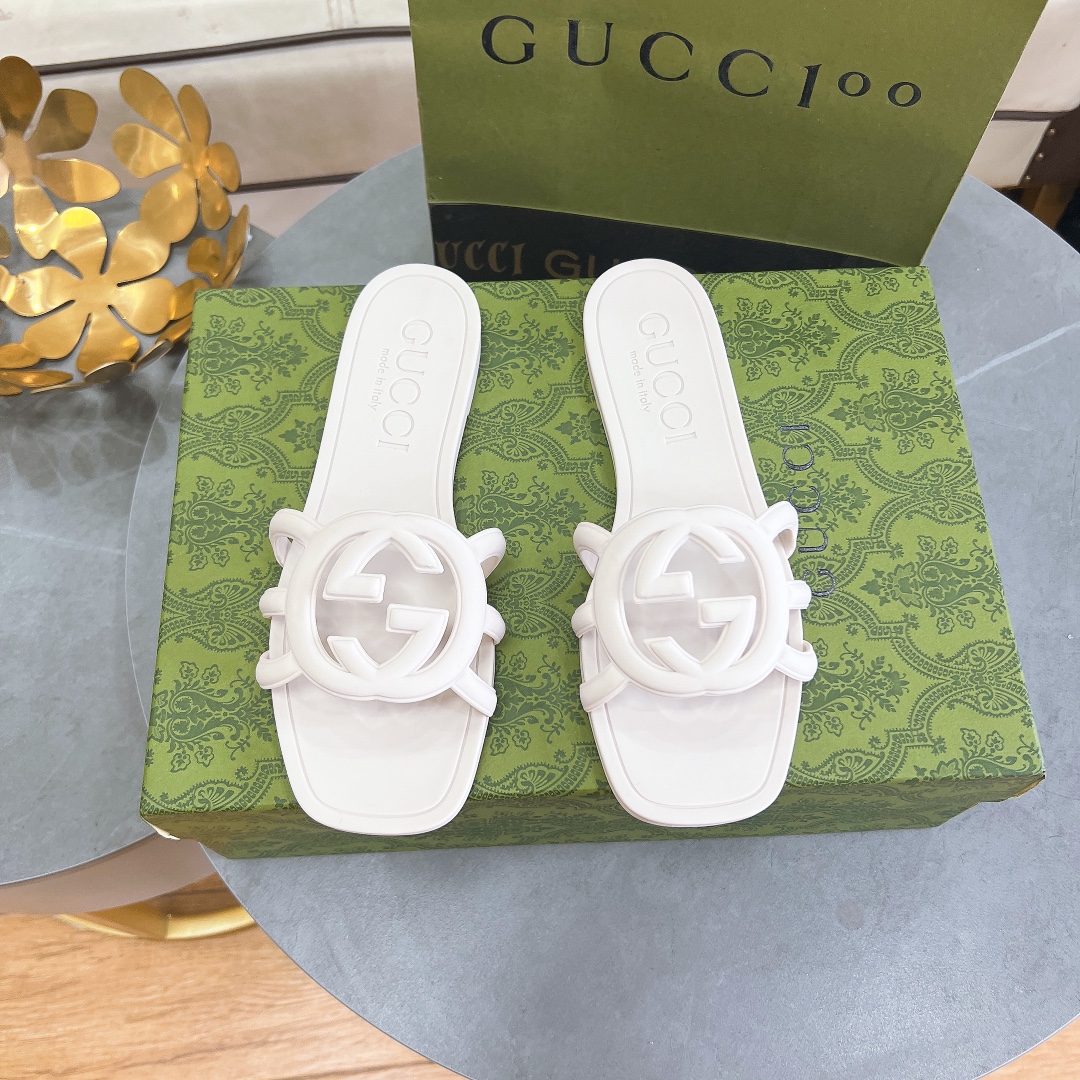 GUCCI-Jelly mop slippers