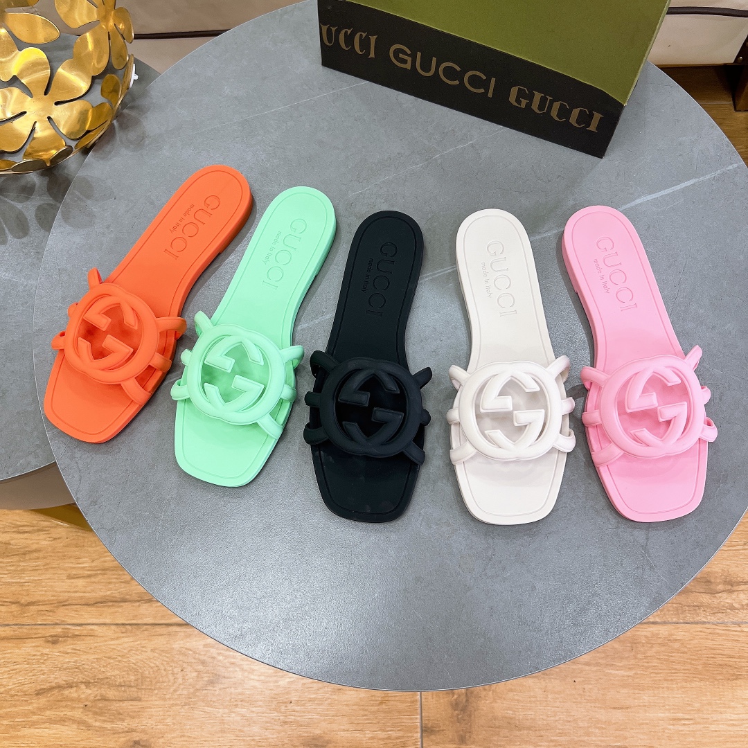 GUCCI-Jelly mop slippers