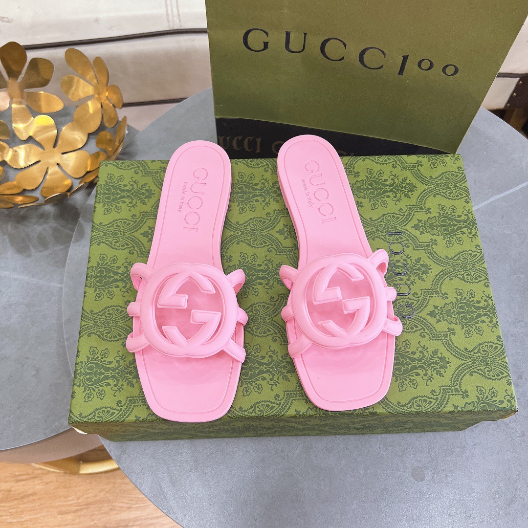 GUCCI-Jelly mop slippers