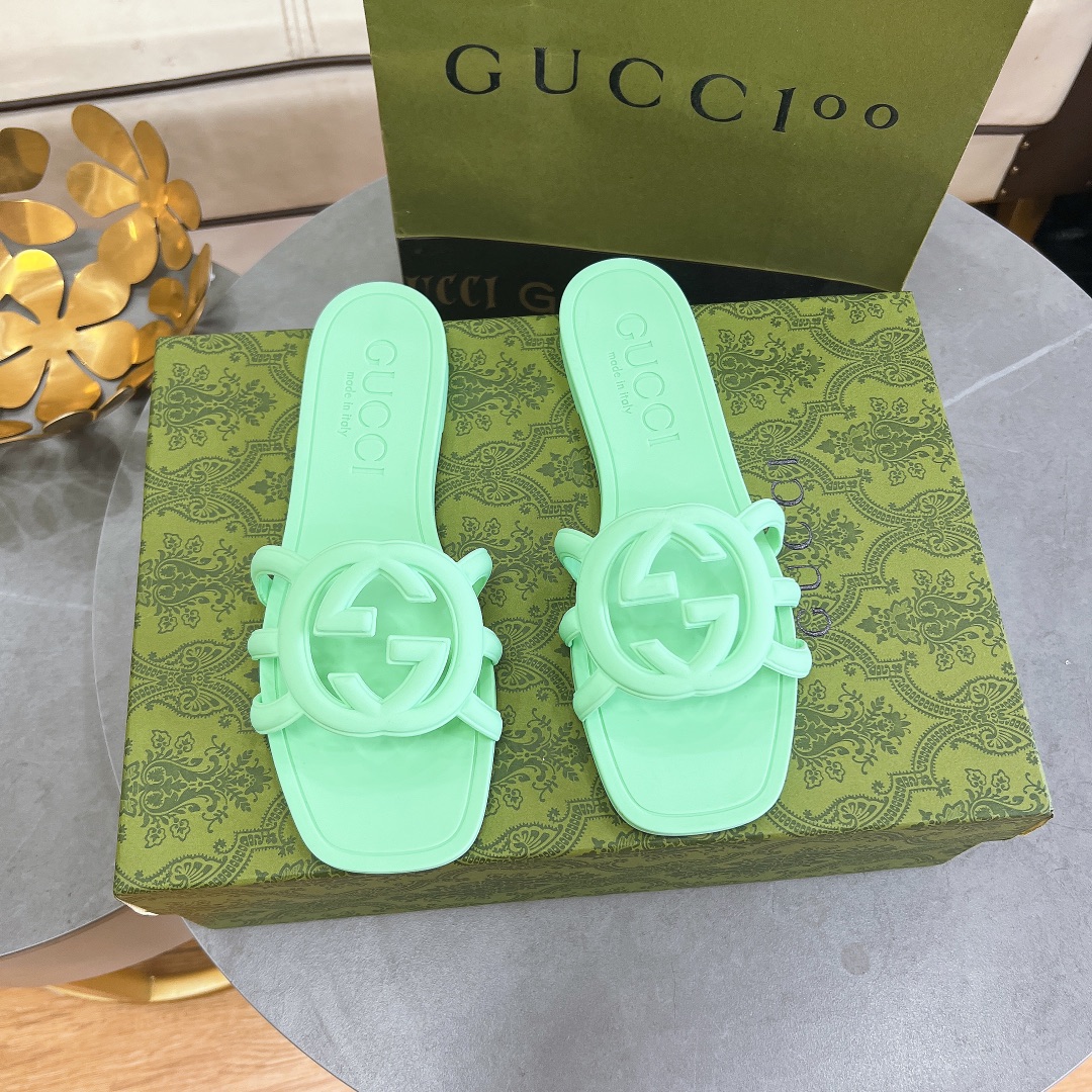 GUCCI-Jelly mop slippers