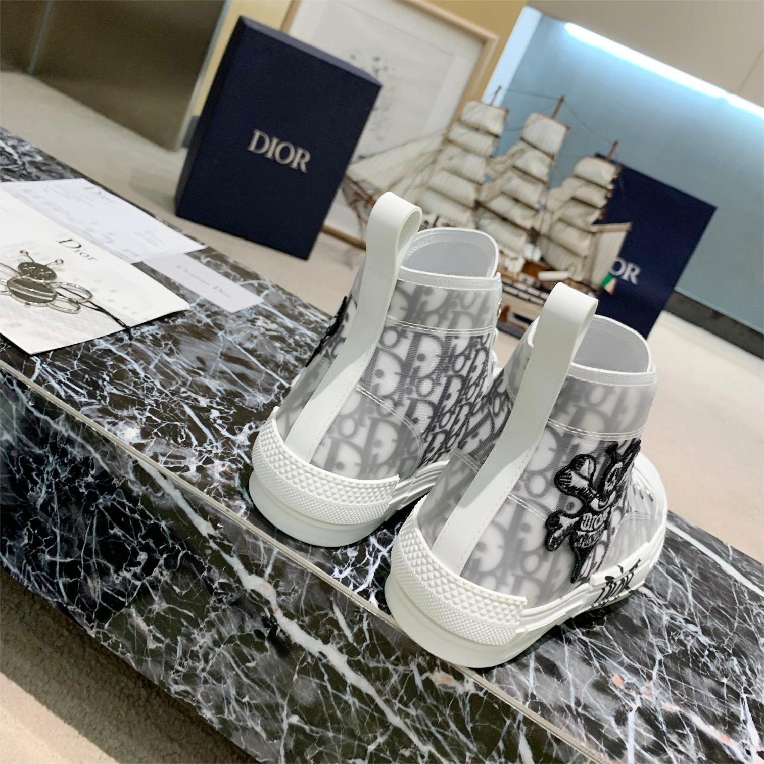 Dior-Skull high top shoes