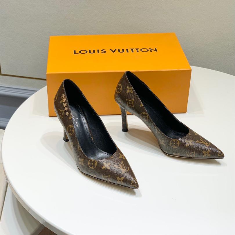 LV- signature monogram heels