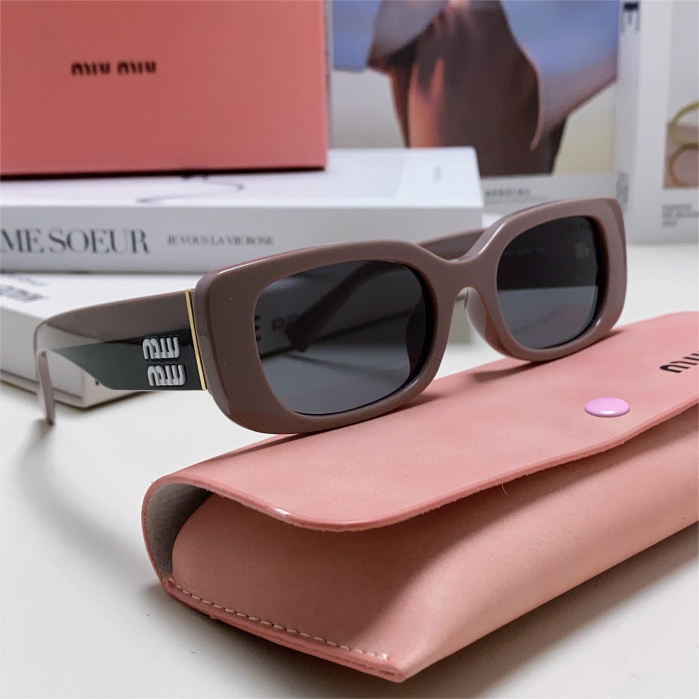MiuMiu-2024 New Sunglasses Rectangular Women's Fashion Sunglasses