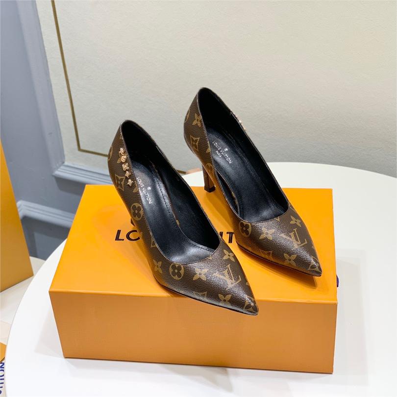 LV- signature monogram heels