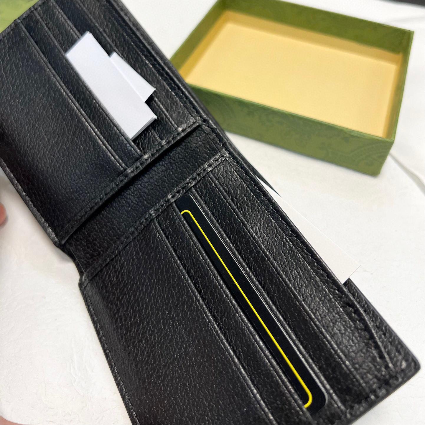 GUCCI-Marmont series leather double fold wallet