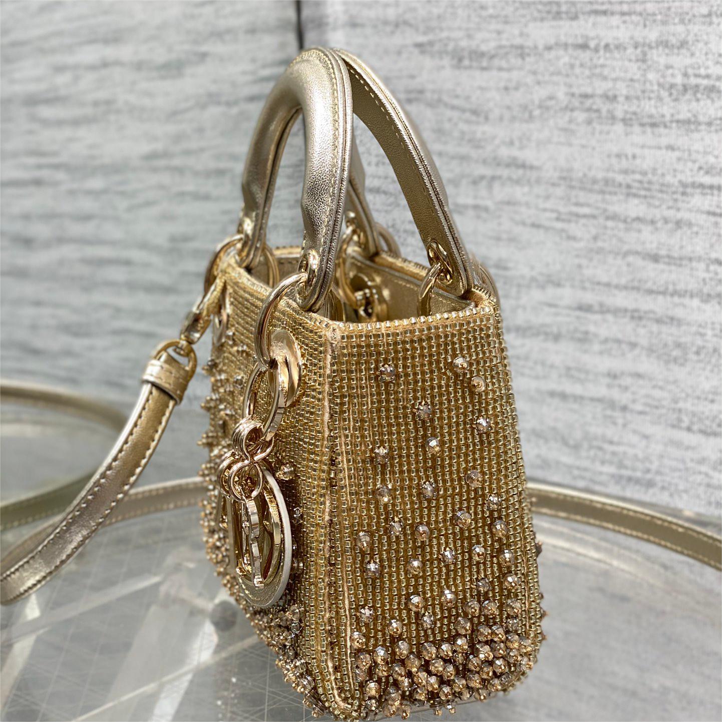 Dior-Lady limited edition handmade bead micro series bag