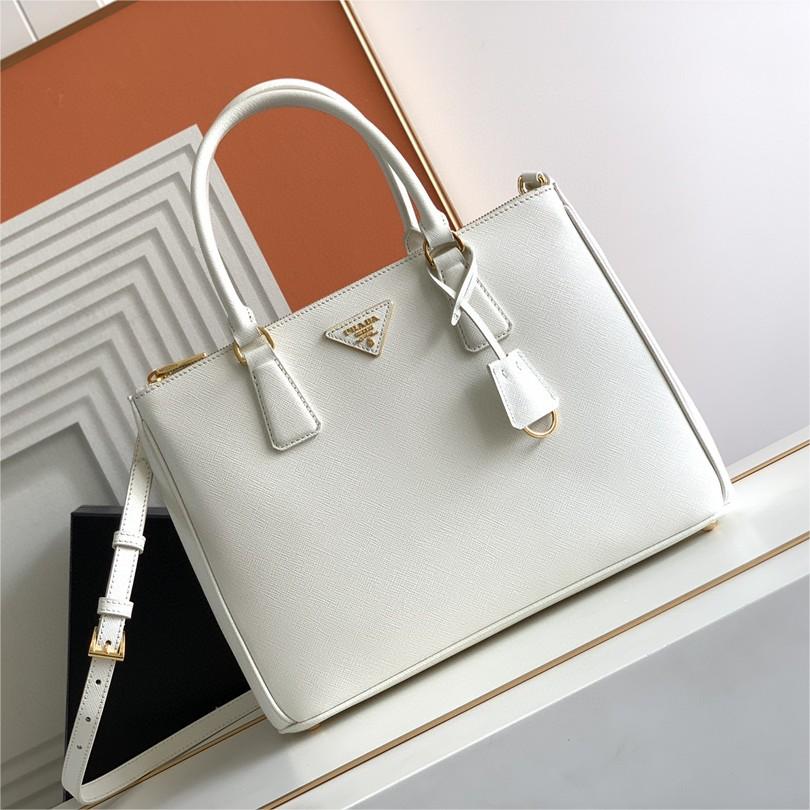 Prada-Safiano leather double handle