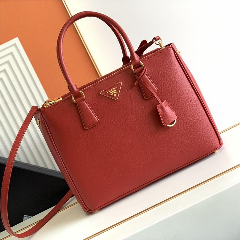 Prada-Safiano leather double handle