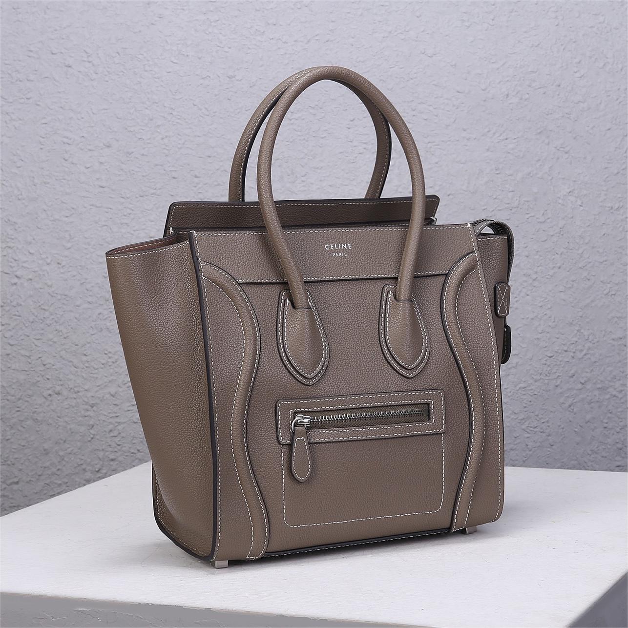 Celine-Diamond patterned smiley face bag