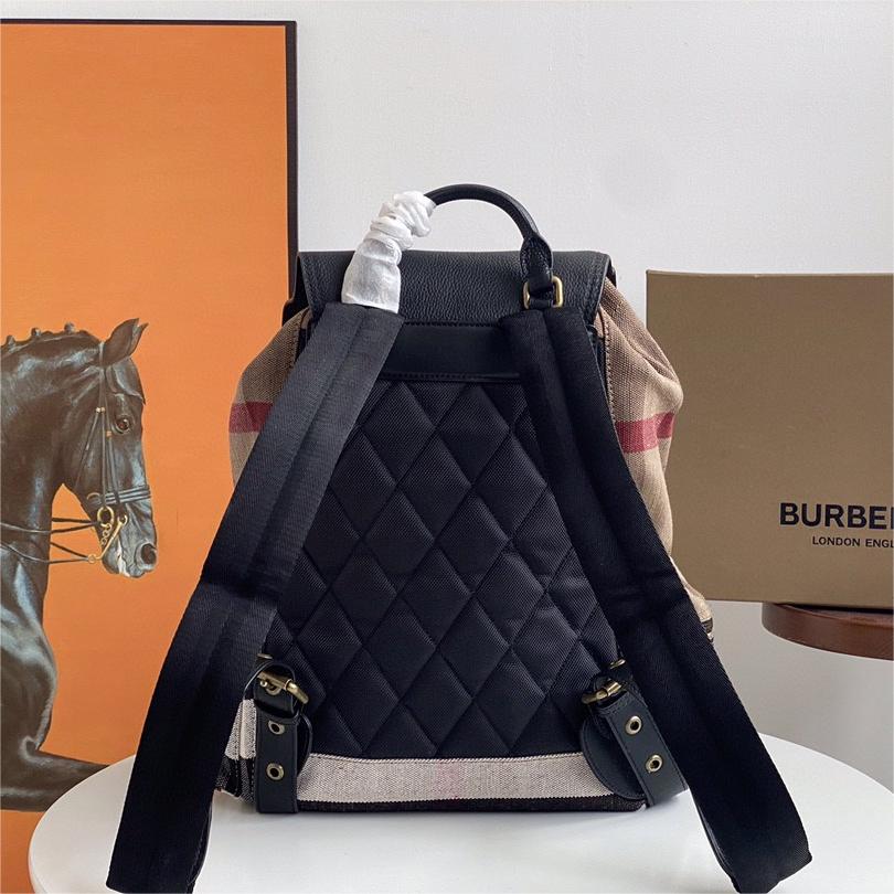 Burberry-The Rucksack Medium Grid Military Brigade