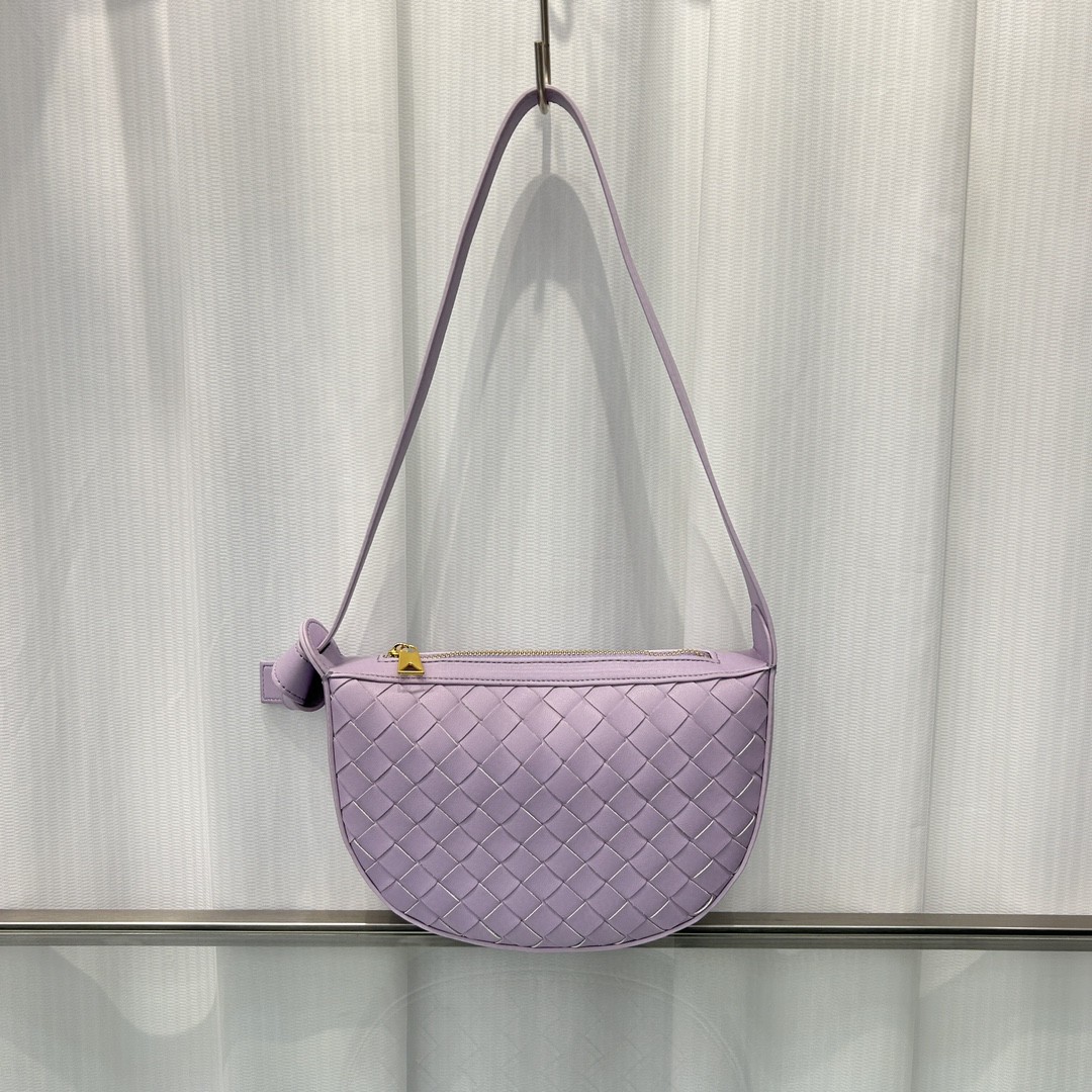 BV-Mini Sunrise Cow Woven Crescent Bag