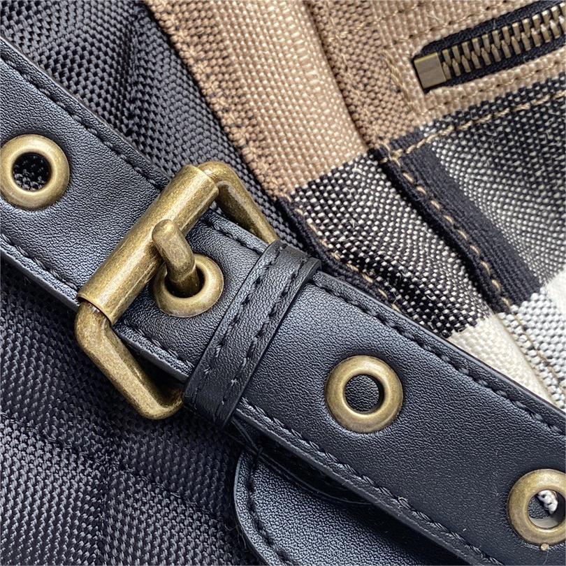 Burberry-The Rucksack Medium Grid Military Brigade