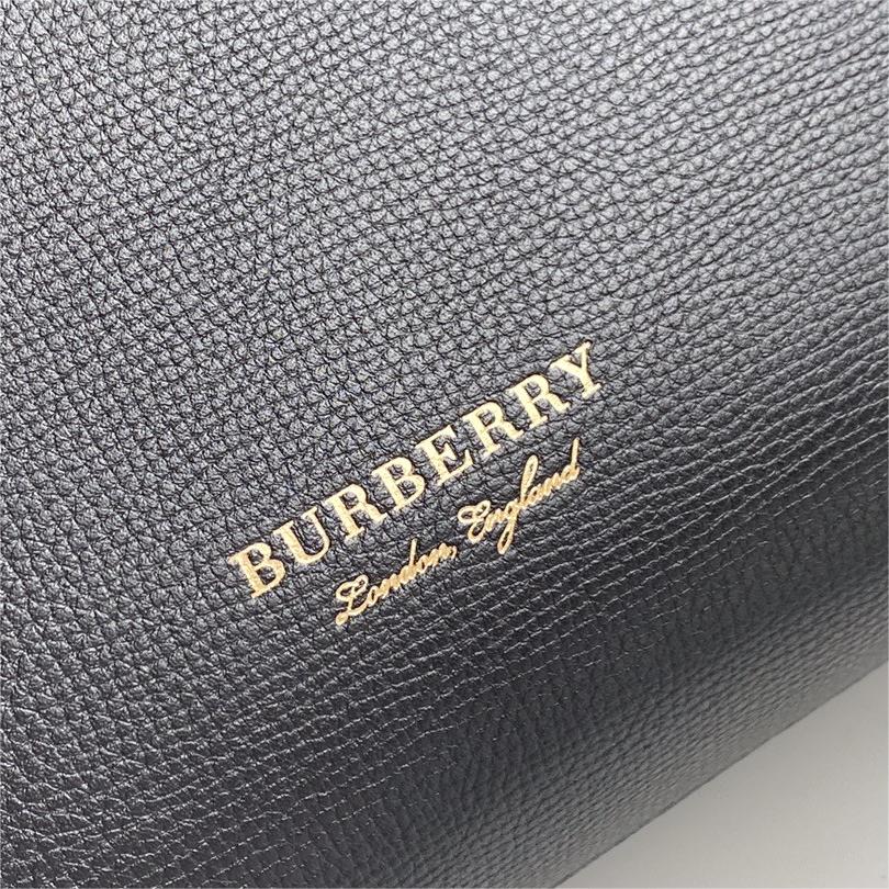 Burberry-The banner tote house plaid patchwork leather banner handbag