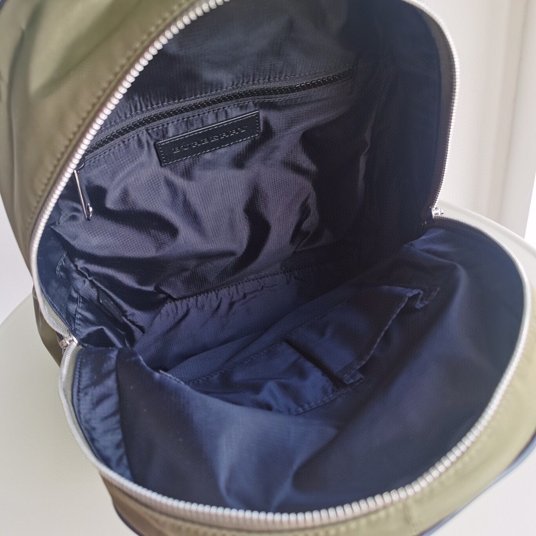 Burberry-Nylon embroidered backpack