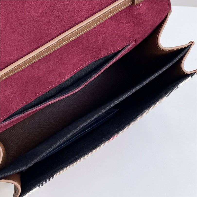 Burberry-Grain leather patchwork house grid diagonal backpack