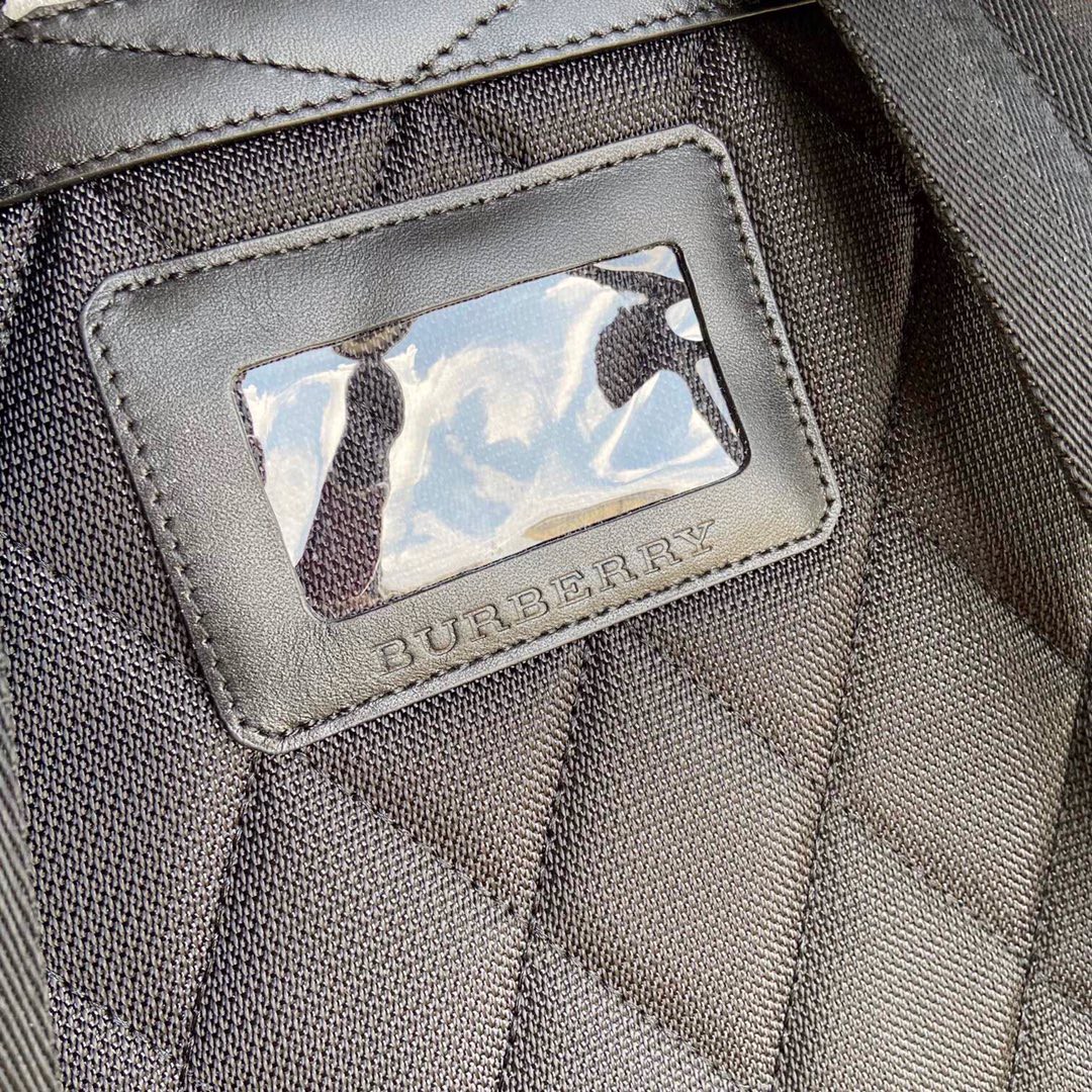 Burberry-Nylon embroidered backpack