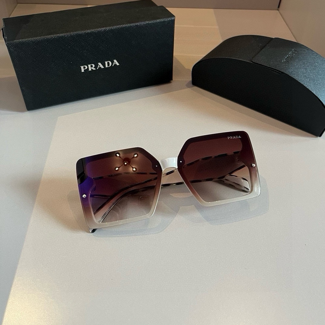 Prada-large black framed Sunglasses