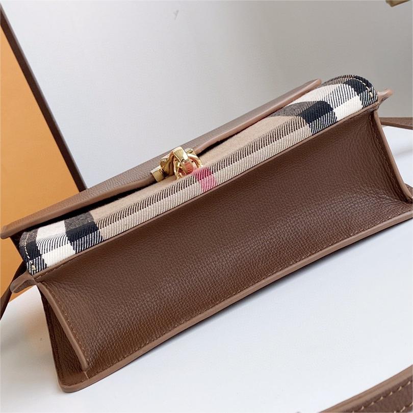 Burberry-Grain leather patchwork house grid diagonal backpack