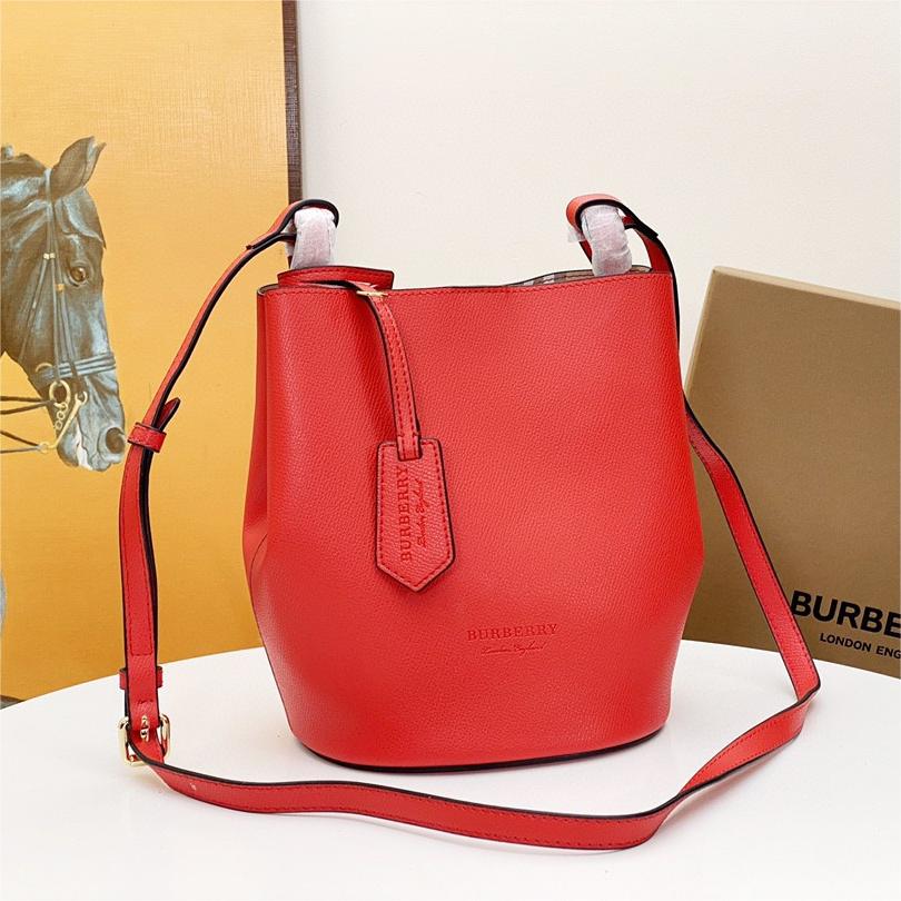 Burberry-Classic Haymarket plaid slanted back bucket bag