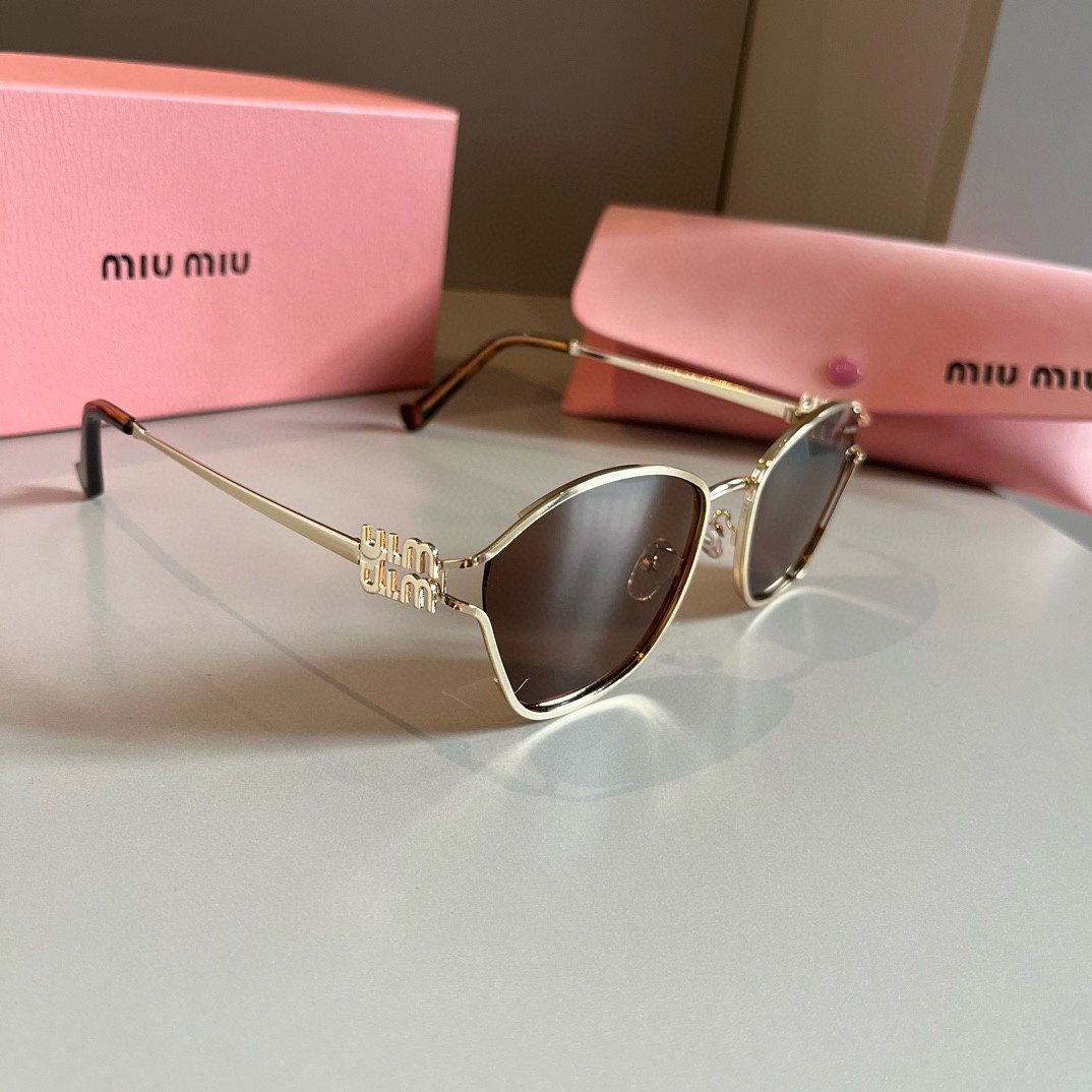 MiuMiu-Metal frame Sunglasses