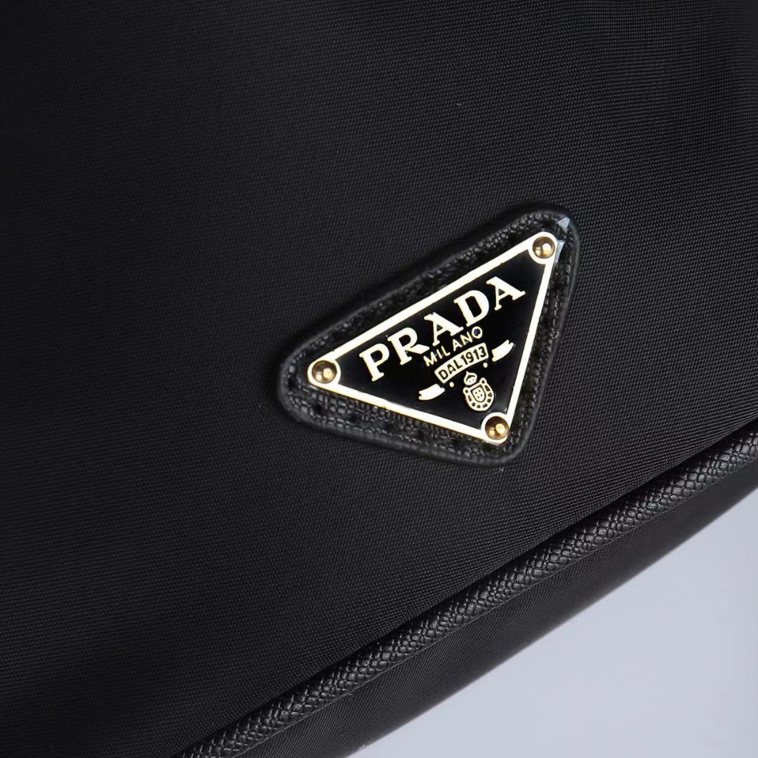 Prada-Imported waterproof fabric bucket bag