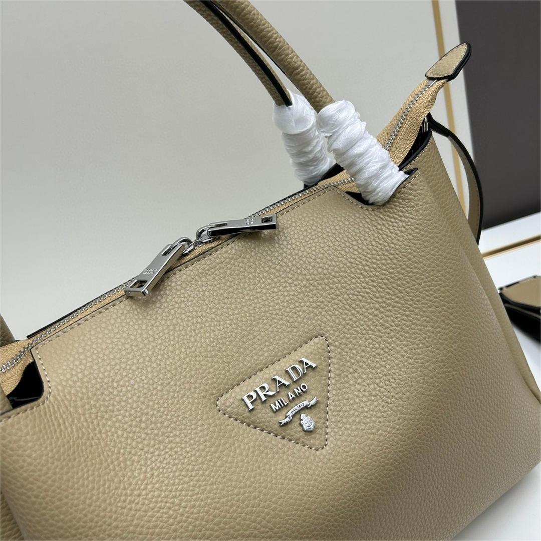 Prada-Imported deer skin patterned cowhide double shoulder straps