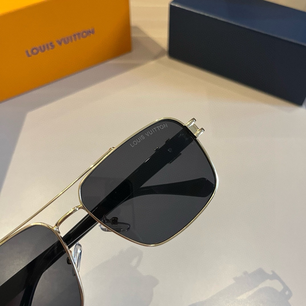 LV-Classic Metal Single Beam Pilot Fashion Sunglasses