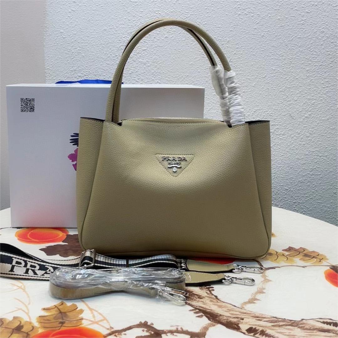 Prada-Imported deer skin patterned cowhide double shoulder straps