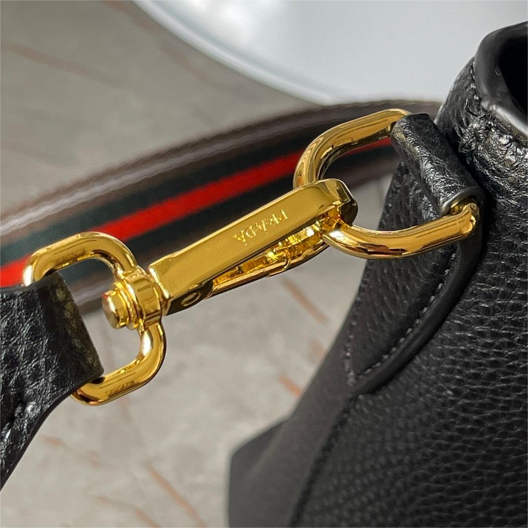 Prada-Calfskin leather double handle