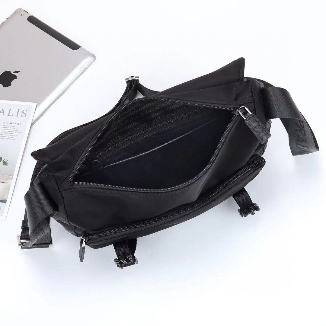 Prada-Waterproof fabric crossbody bag