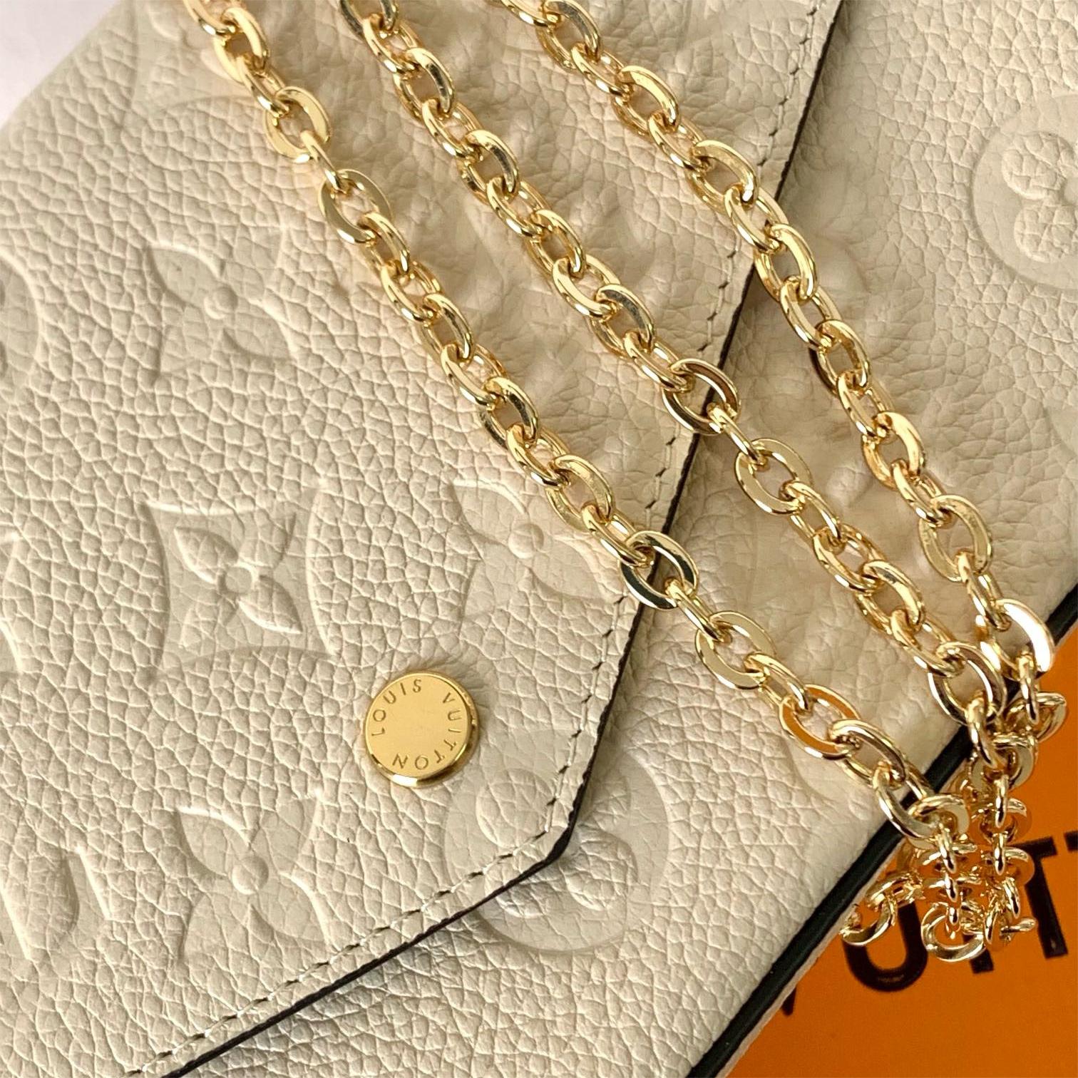 LV-Pochette félicie off white chain bag