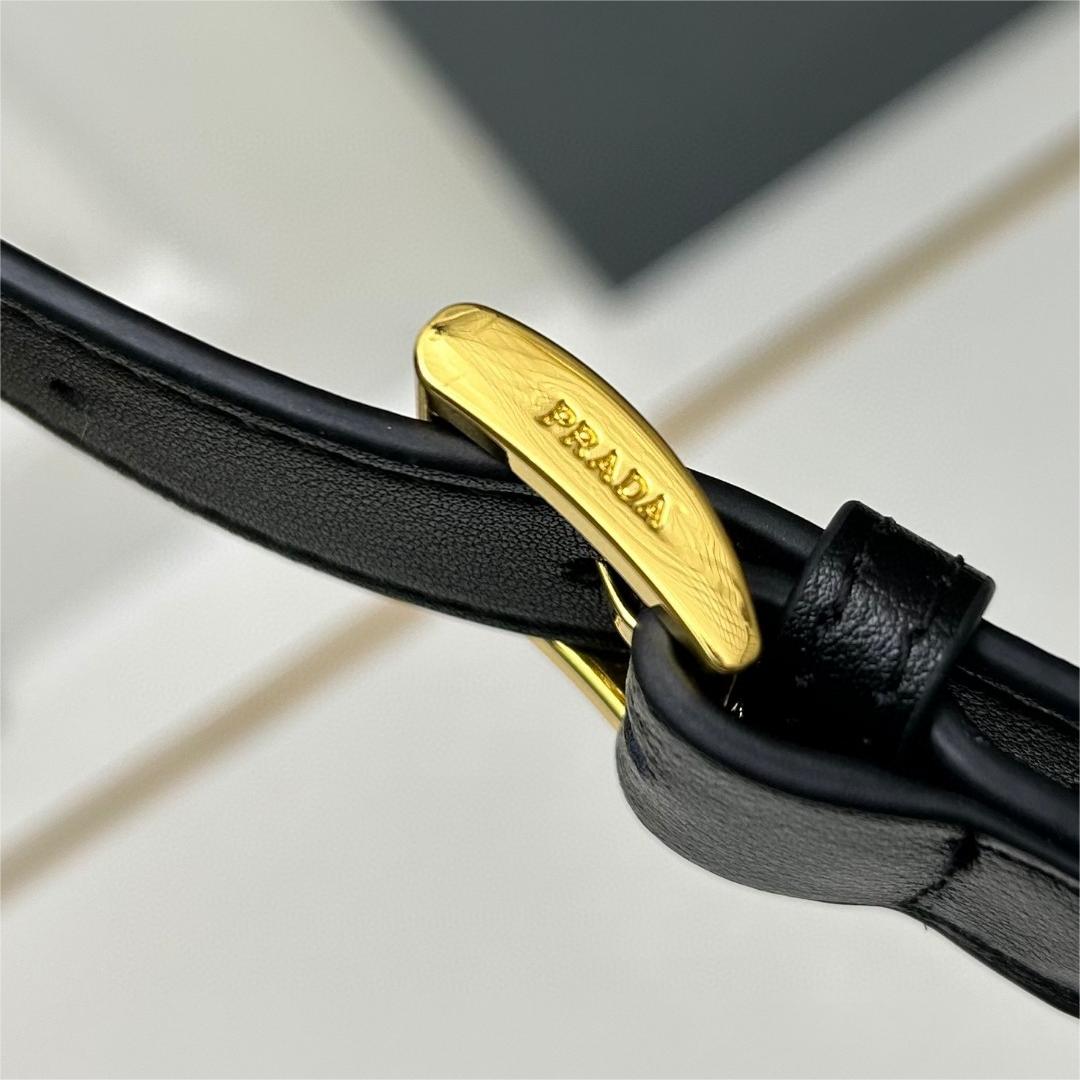 Prada-Small size French stick leather handbag with foreskin