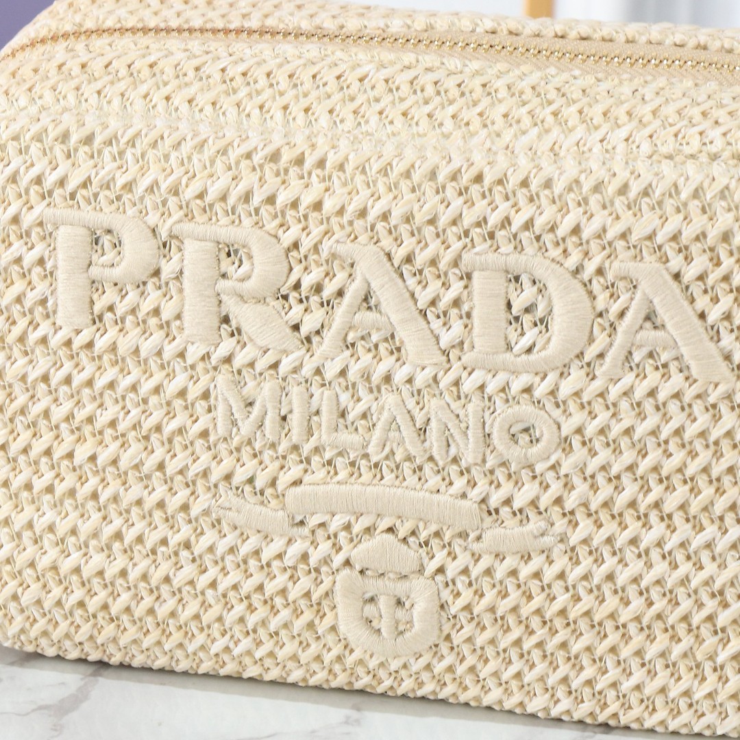 Prada-Lafite Straw Camera Bag