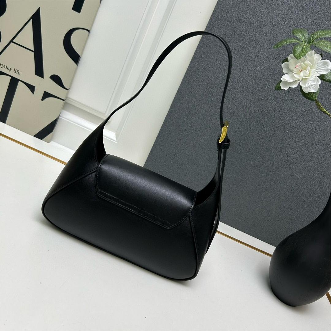 Prada-Small size French stick leather handbag with foreskin