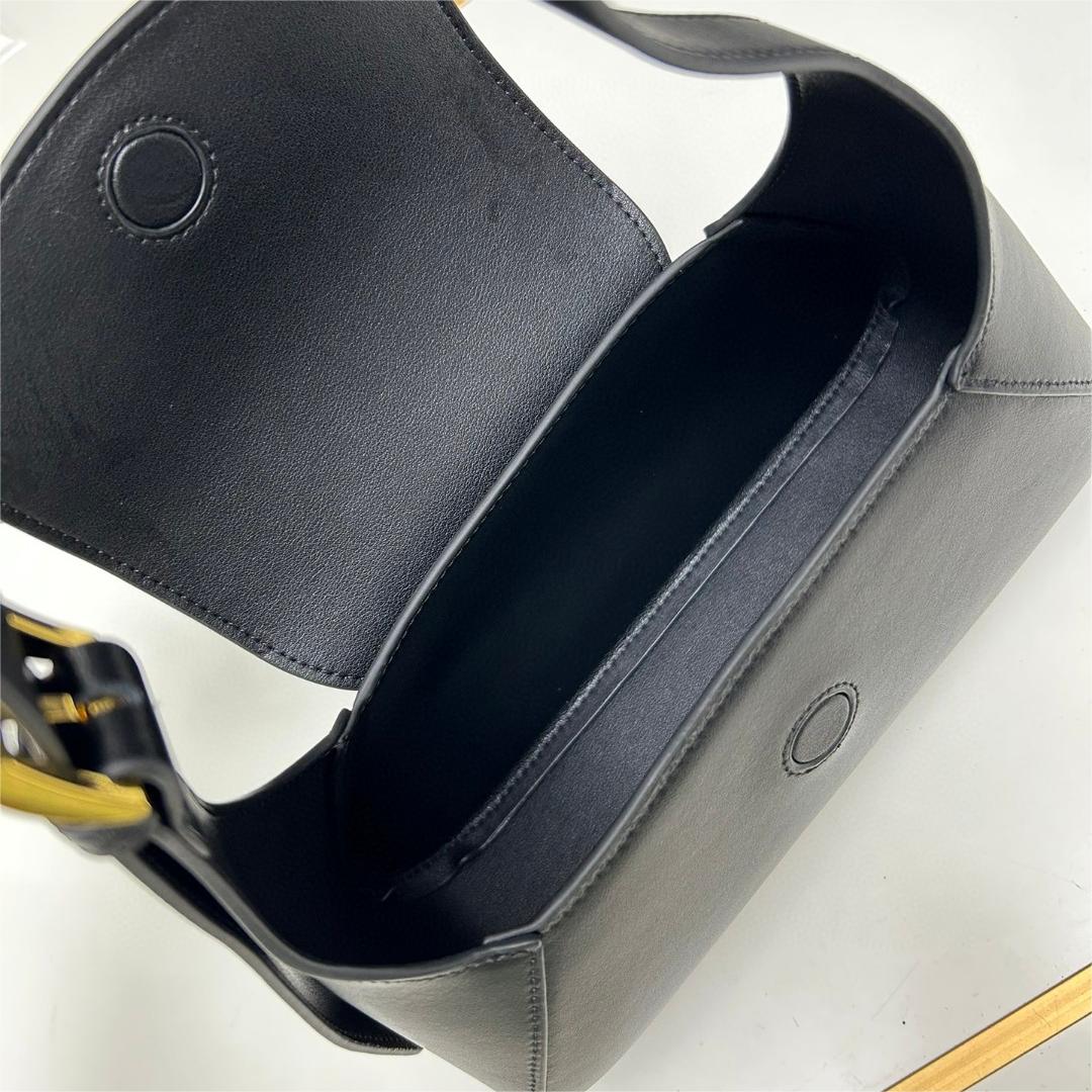 Prada-Small size French stick leather handbag with foreskin