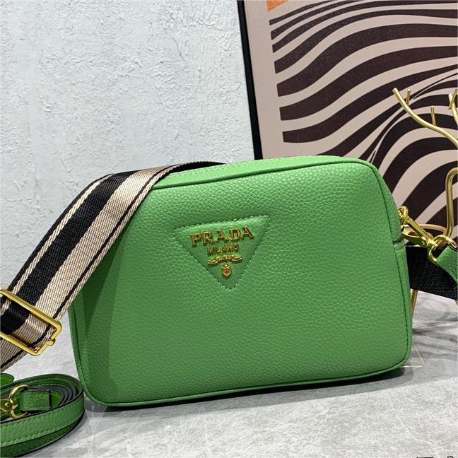 Prada-Imported first layer coarse lychee grain cowhide