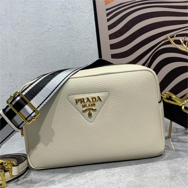 Prada-Imported first layer coarse lychee grain cowhide