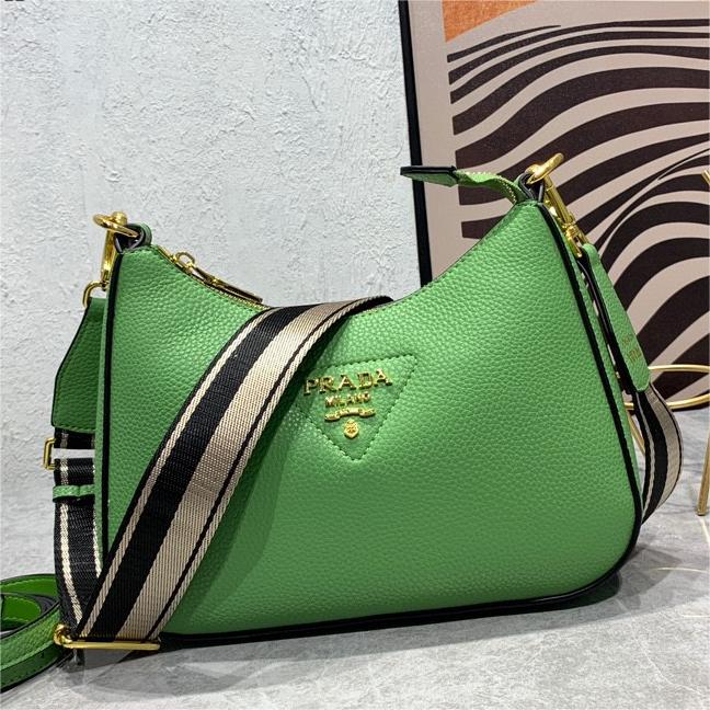 Prada-Imported first layer coarse lychee grain cowhide