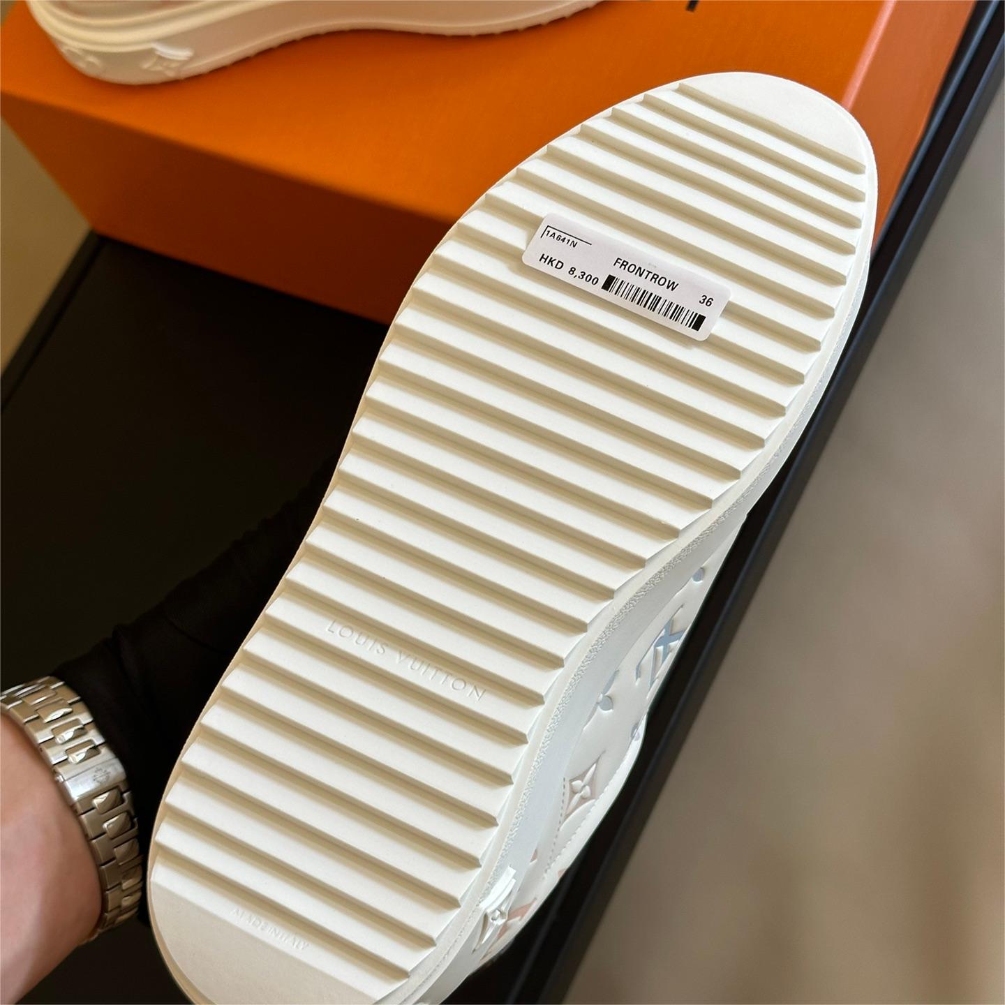 LV-3D printed cowhide classic white shoes