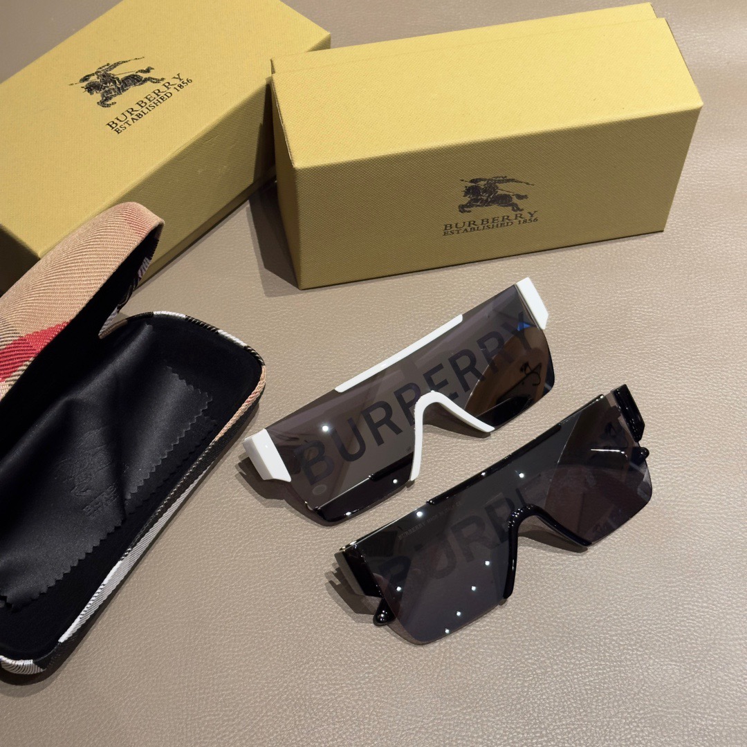Burberry-unisex design letter sunglasses
