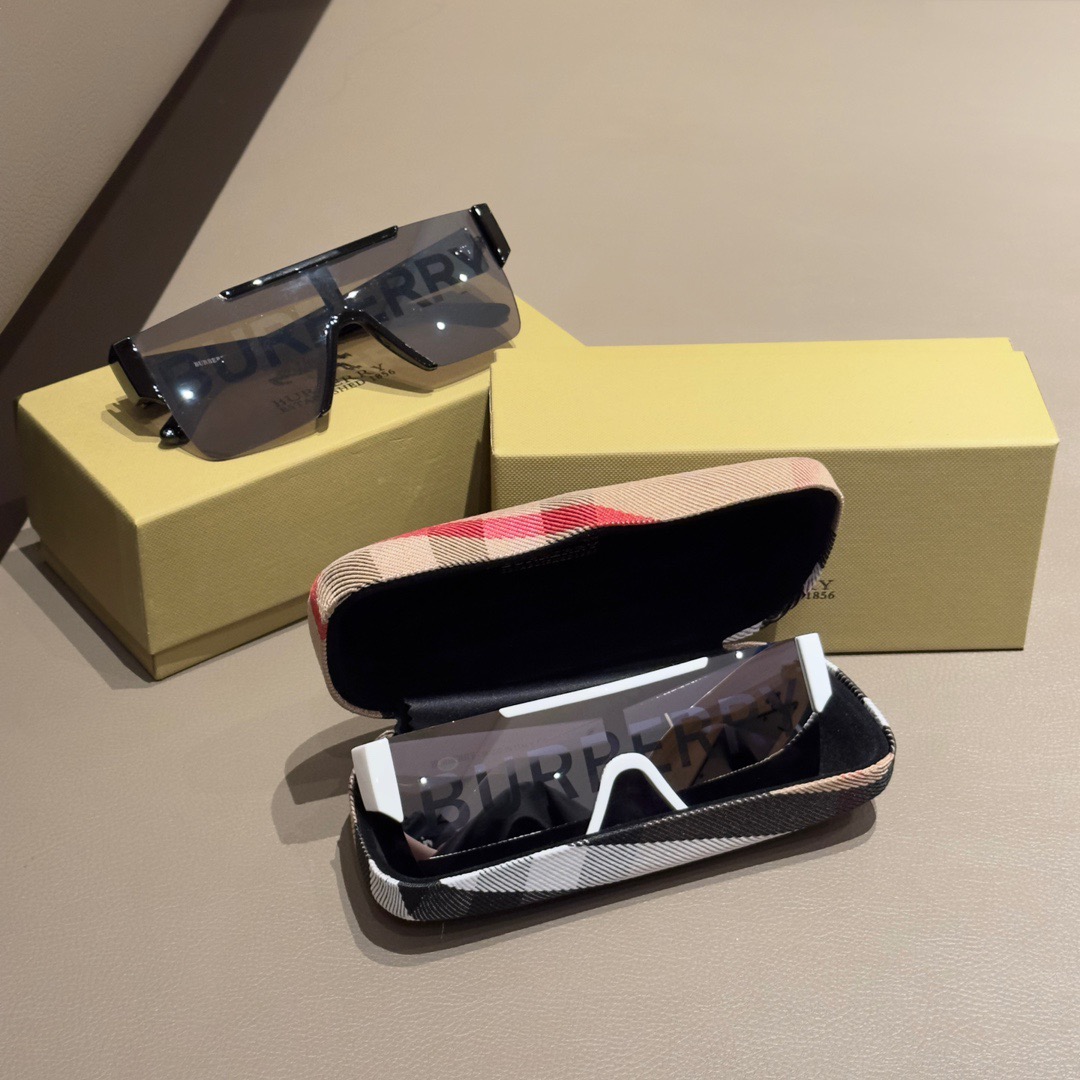 Burberry-unisex design letter sunglasses