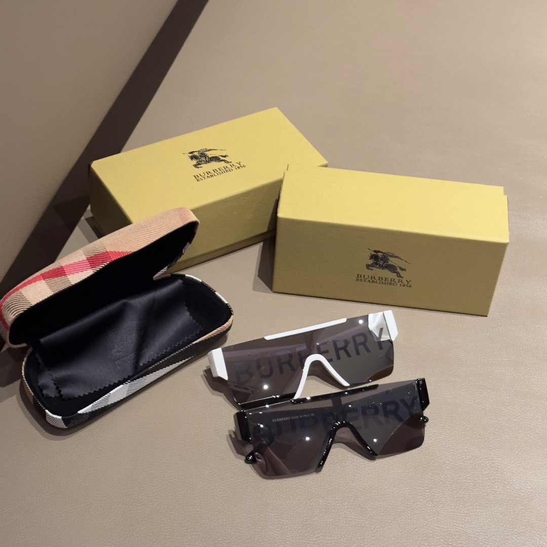 Burberry-unisex design letter sunglasses