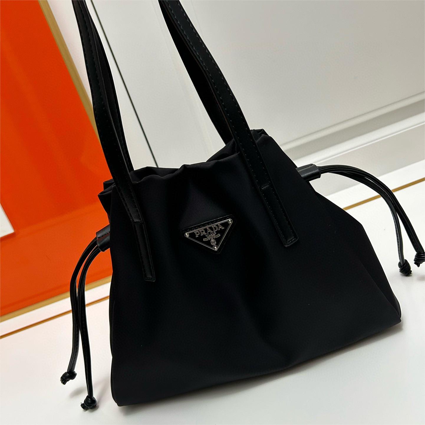 Prada-Drawstring Cloud Bag