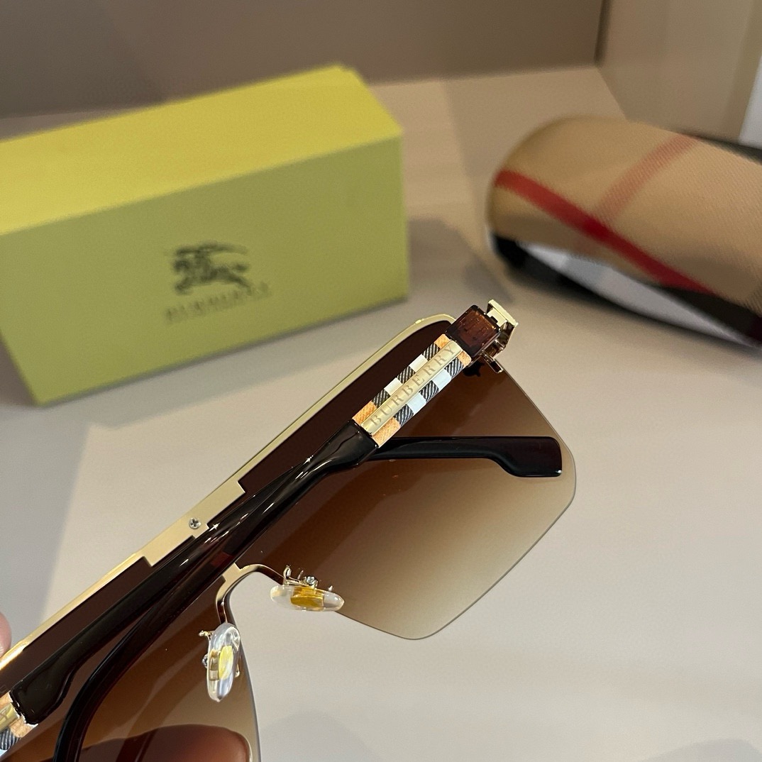 Burberry-new celebrity style one-piece driving mirror sunglasses