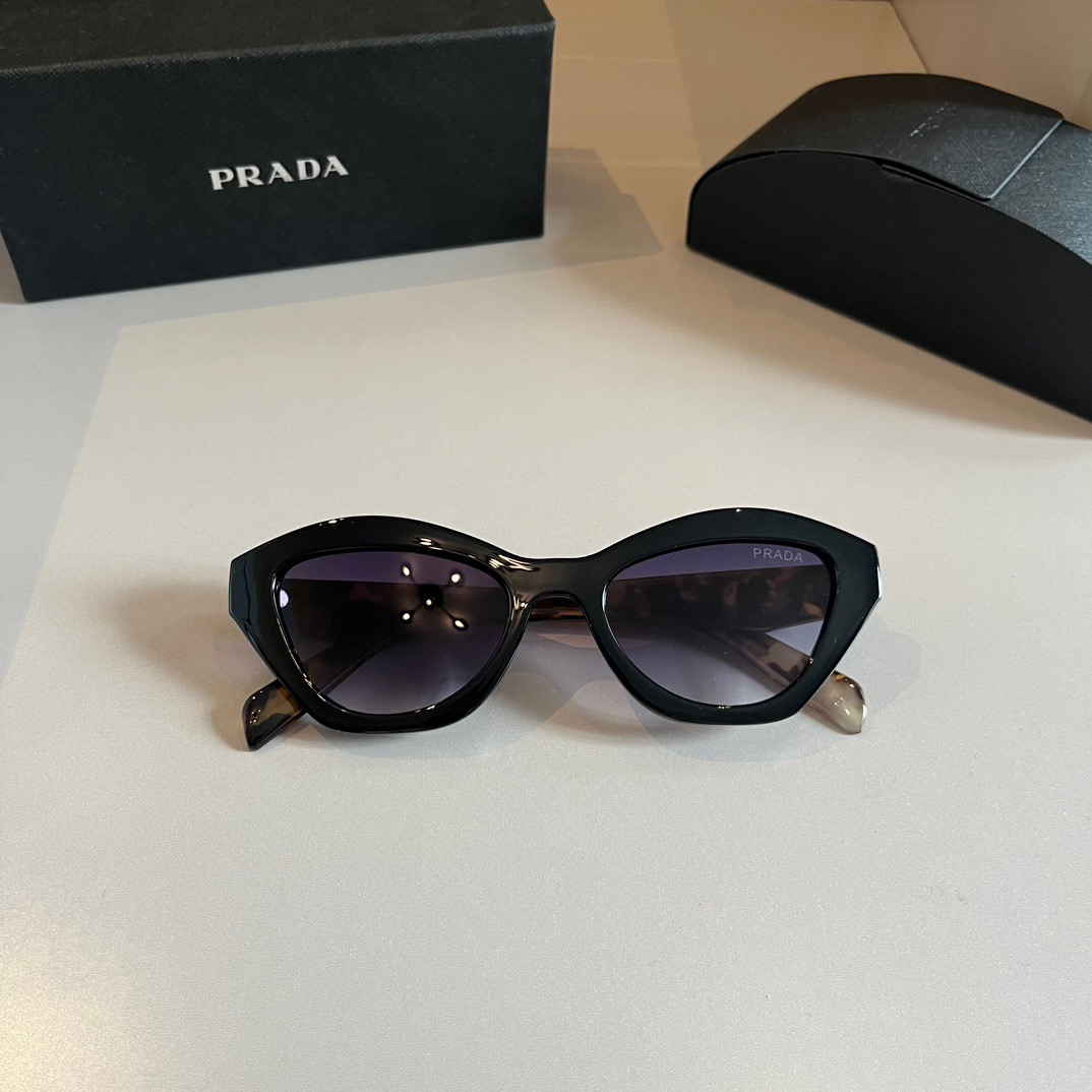 Prada-angular cat eye cool style sunglasses